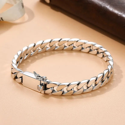 Cadena cubana de plata 925