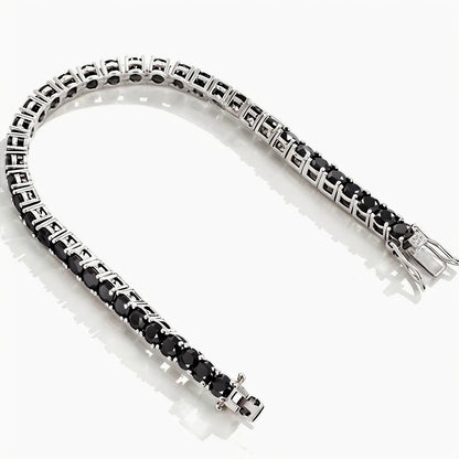 ‌ Pulsera de tenis de moissanita negra