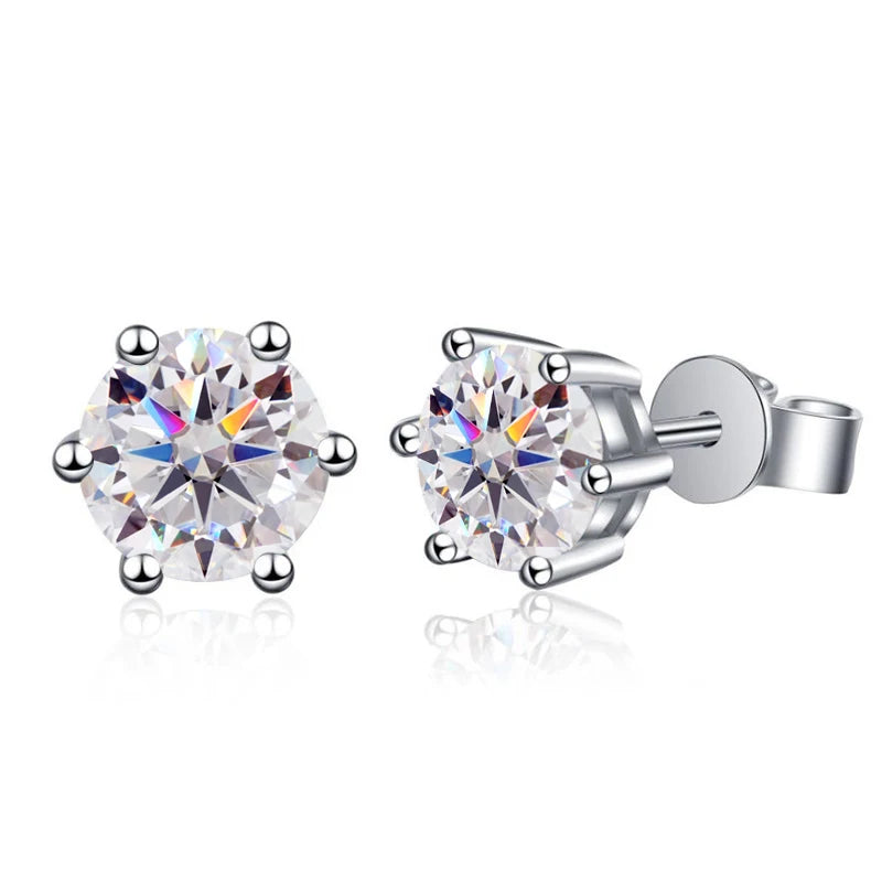 Pendientes de moissanita de 1ct-6ct, 21 colores
