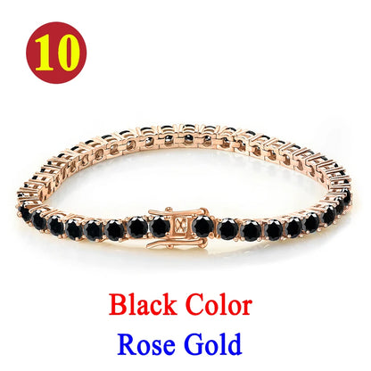 Pulsera tenis, moissanita vvs 3mm