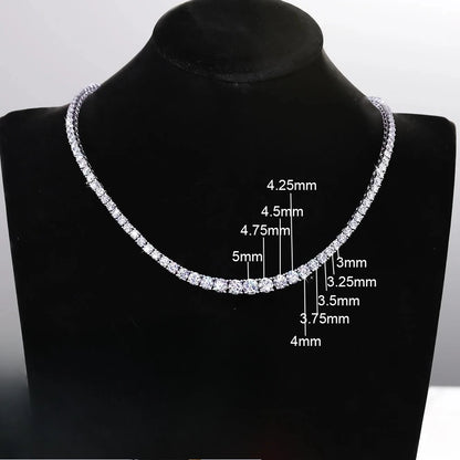 BXINY-collares de tenis de moissanita con gradiente de lujo para mujer, plata S925, diamante certificado GRA, regalos nupciales románticos, joyería
