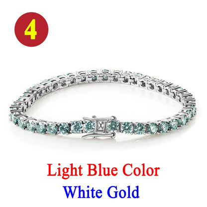 Pulsera tenis, moissanita vvs 3mm