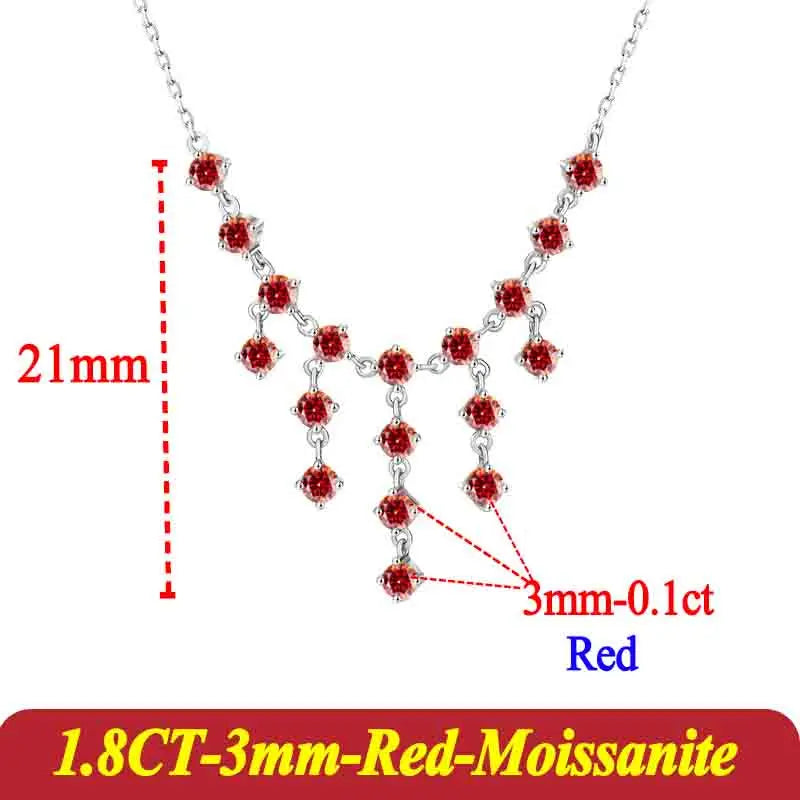 Collar para mujer de plata con moissanita de 3mm