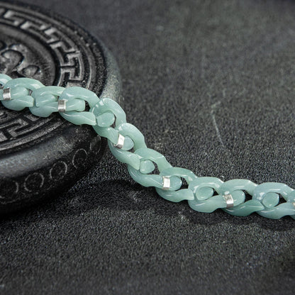 Cadena cubana de jade natural