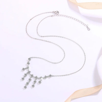 Collar para mujer de plata con moissanita de 3mm
