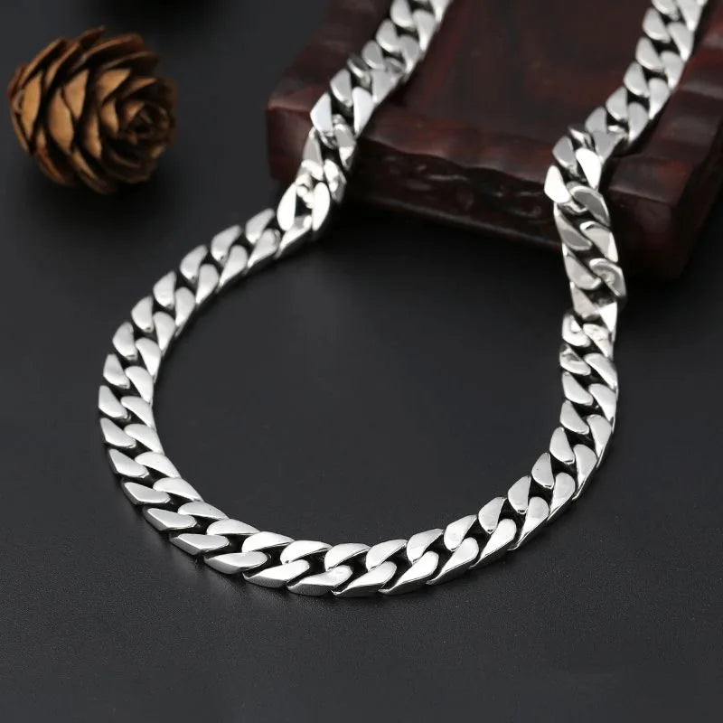 Cadena cubana de plata 925