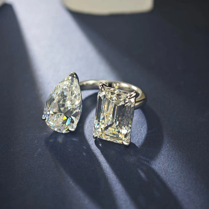 Anillo de platino PT950 de moissanita de 12 quilates