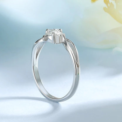 Anillo de promesa de moissanita 1CTTW