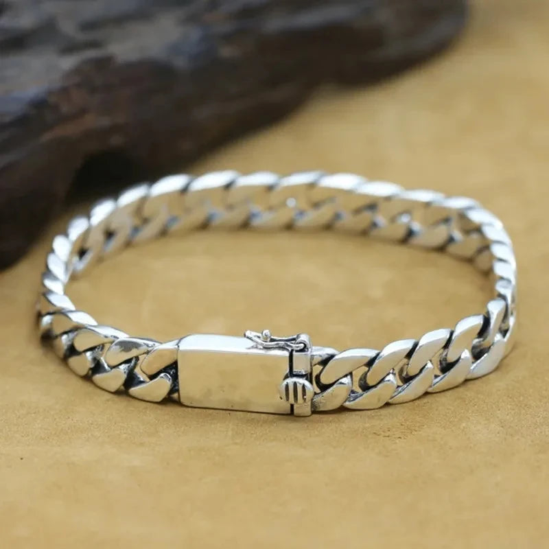 Cadena cubana de plata 925