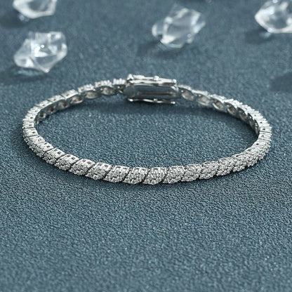 Pulsera de Platino PT950 con moissanita, para mujer