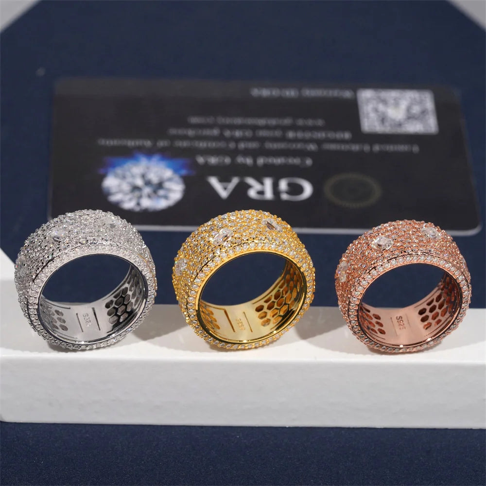 Anillos de moissanita redondos