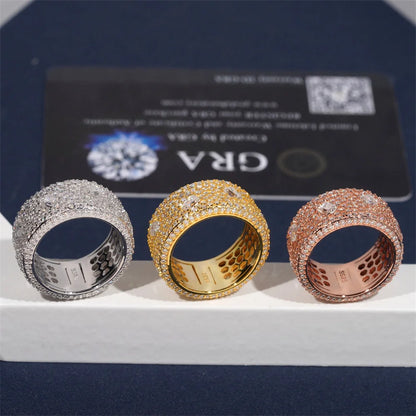 Anillos de moissanita redondos