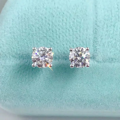 Pendientes de moissanita para mujer, 2 quilates