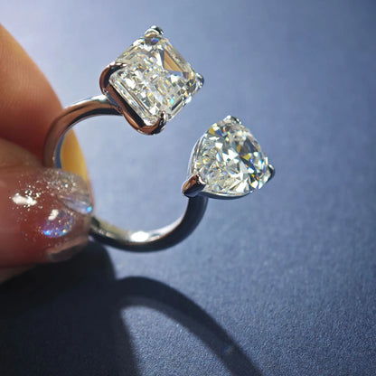 Anillo de platino PT950 de moissanita de 12 quilates