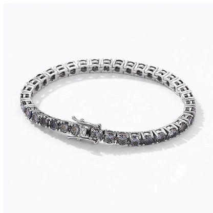 Pulsera tennis de moissanita gris