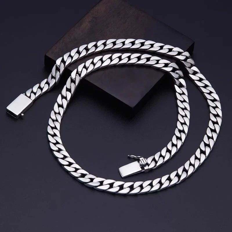 Cadena cubana de plata 925