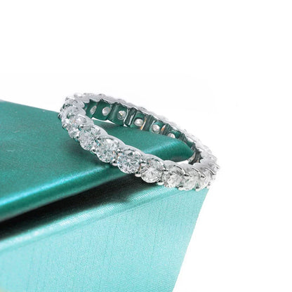 2/3mm anillos de moissanita, Unisex, plata 925, chapado el oro 18k