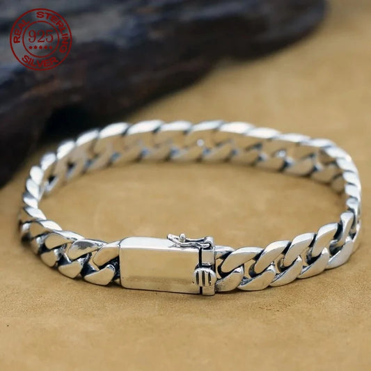 Cadena cubana de plata 925