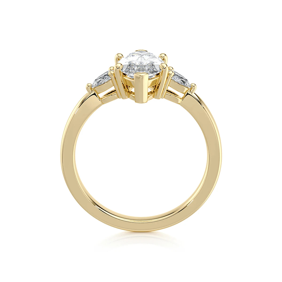 Anillo de compromiso de diamante Marquesa de oro de 14K y 18K para mujer, sortija de diamante cultivado en laboratorio, joyería fina con certificado IGI