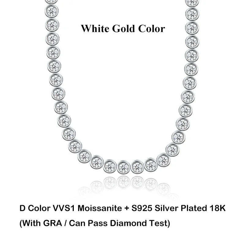 Cadena burbuja de moissanita 0.1ct de 3mm