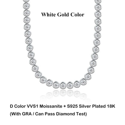 Cadena burbuja de moissanita 0.1ct de 3mm