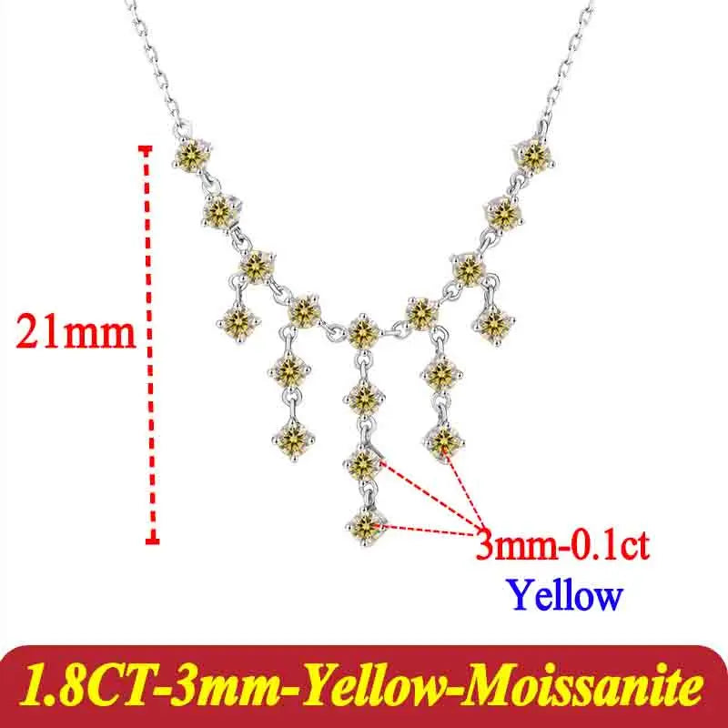 Collar para mujer de plata con moissanita de 3mm
