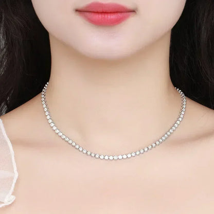 Collar burbuja de moissanita de 2/3 mm