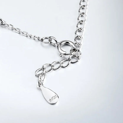 Cadena ajustable de plata de ley con moissanita 3mm