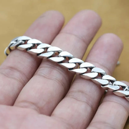 Cadena cubana de plata 925