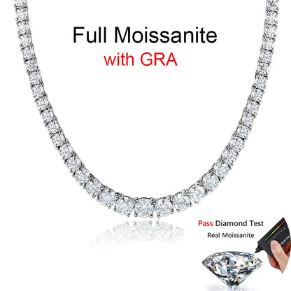 BXINY-collares de tenis de moissanita con gradiente de lujo para mujer, plata S925, diamante certificado GRA, regalos nupciales románticos, joyería