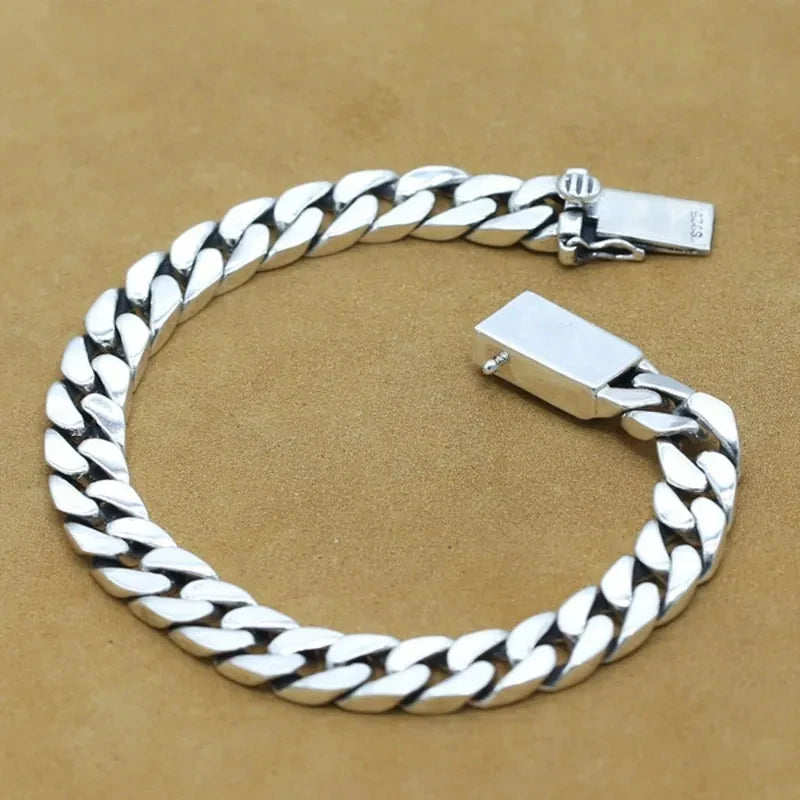 Cadena cubana de plata 925