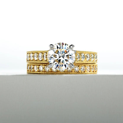 Anillo de compromiso moissanita de 2 quilates
