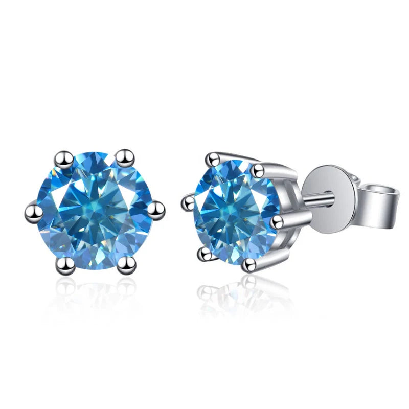 Pendientes de moissanita de 1ct-6ct, 21 colores