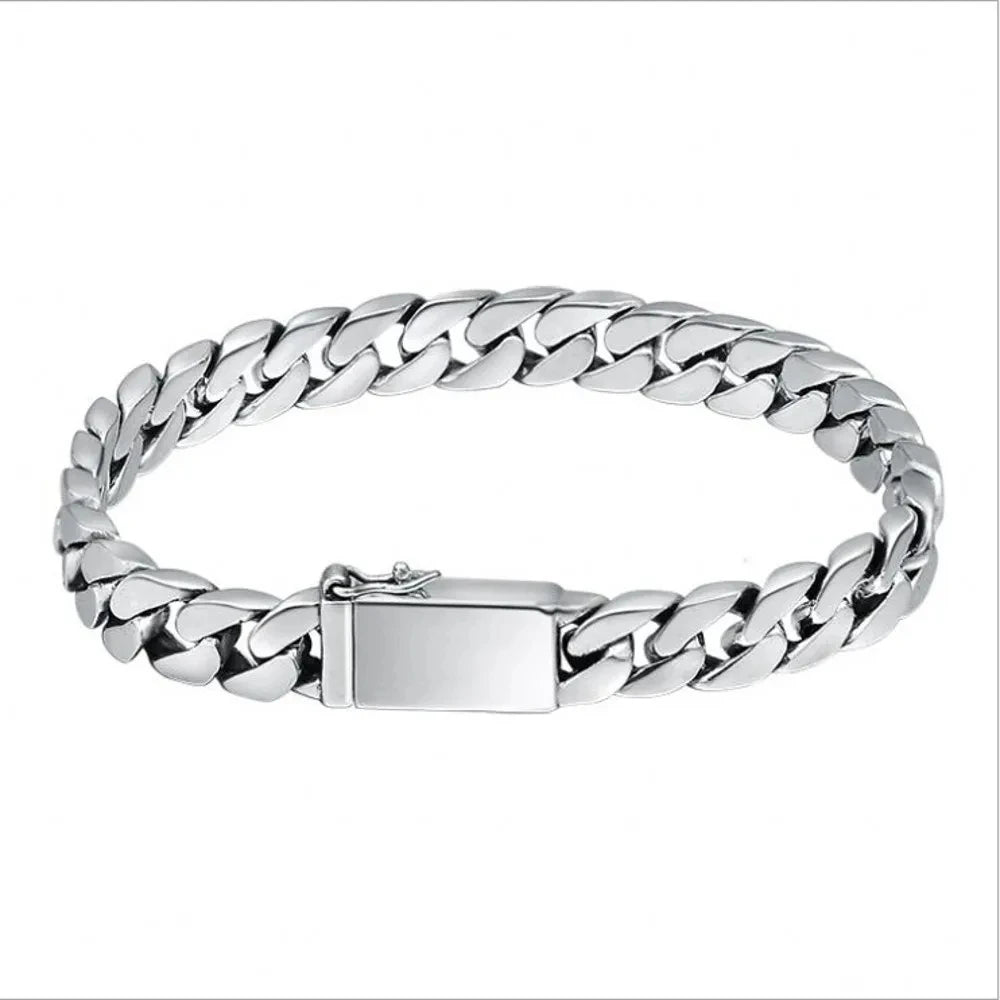 Cadena cubana de plata 925