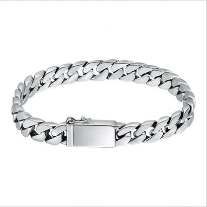 Cadena cubana de plata 925