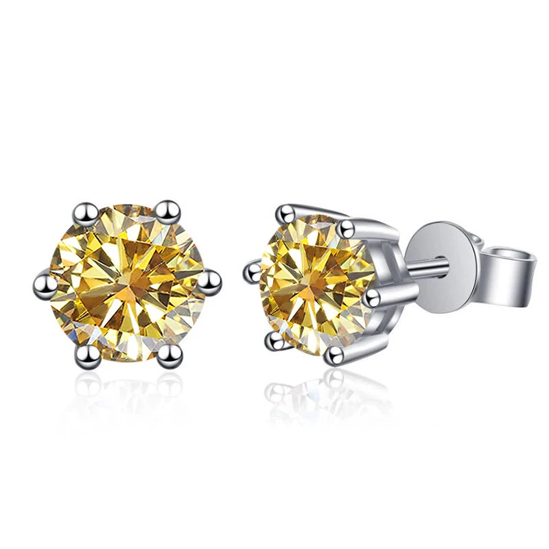 Pendientes de moissanita de 1ct-6ct, 21 colores