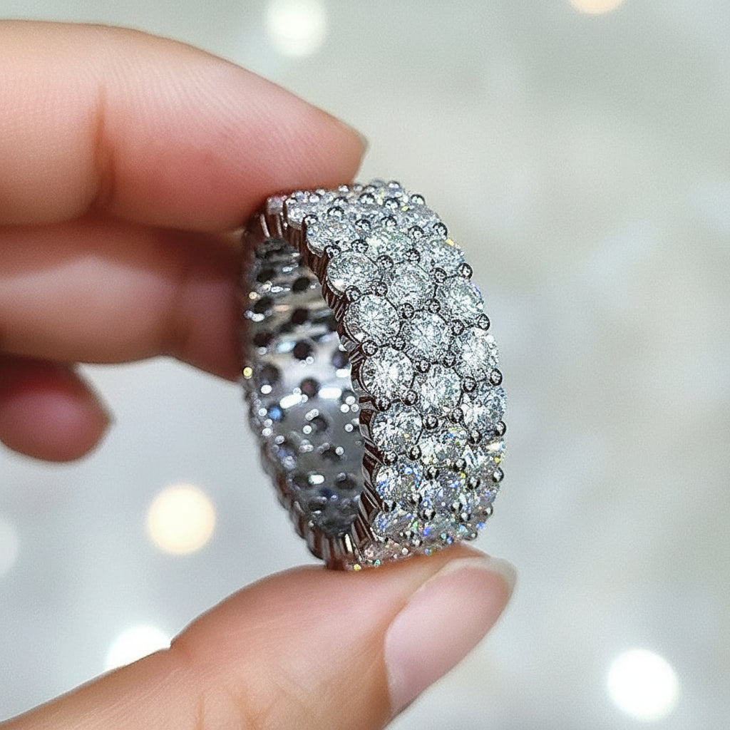 Anillo Micro Pave de moissanita