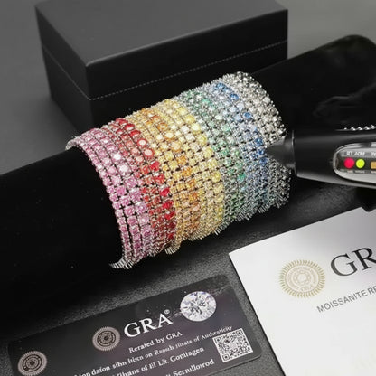 Pulsera tenis, moissanita vvs 3mm