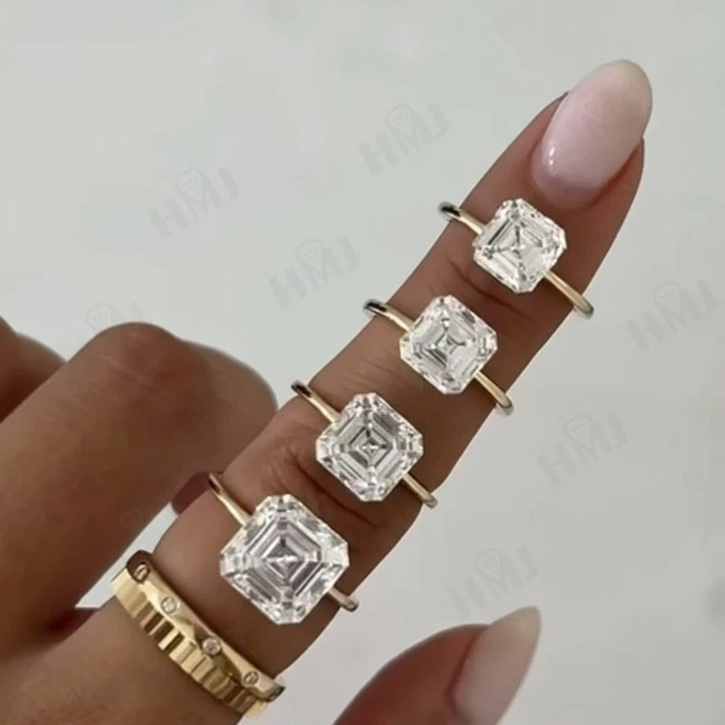 Anillo solitario de compromiso 1CT, 5CT, corte de cushion ovalado, VVS1,