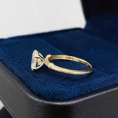 Anillo de Compromiso solitario, Corte Ovalado de 1.08ct