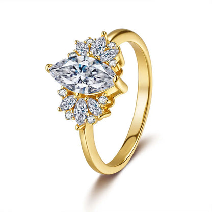 Anillo de moissanita de 1 quilate