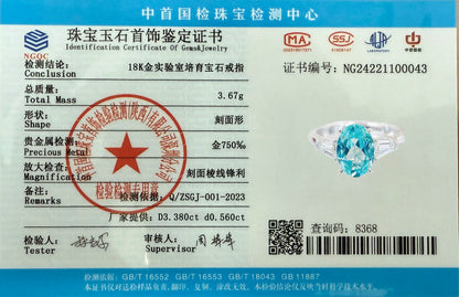 Anillo de turmalina Paraiba solitario ovalado