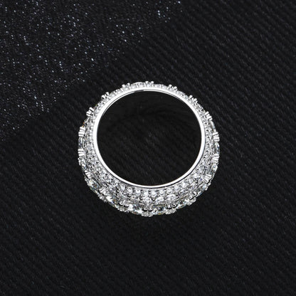 Anillo de diamantes ice out de moissanita, 8.46 quilates