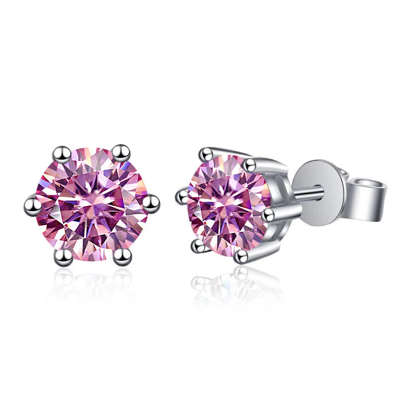 Pendientes de moissanita de 1ct-6ct, 21 colores