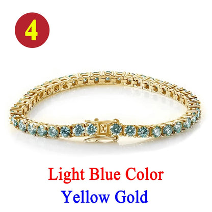 Pulsera tenis, moissanita vvs 3mm