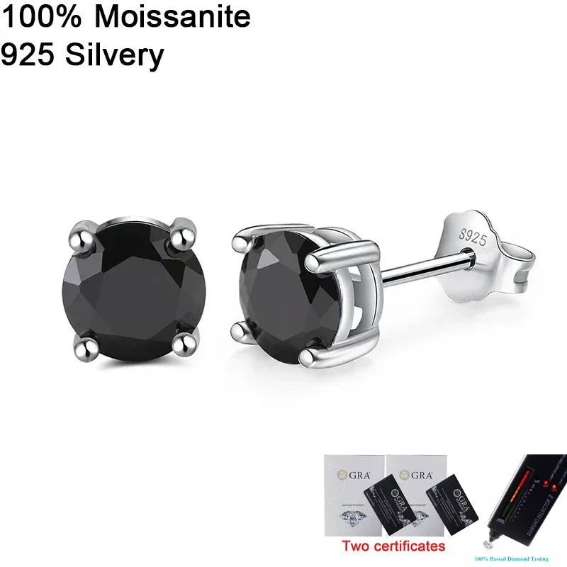 Pendientes de moissanita para mujer, multi-color