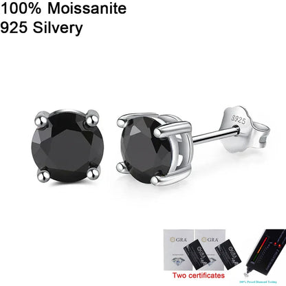 Pendientes de moissanita para mujer, multi-color