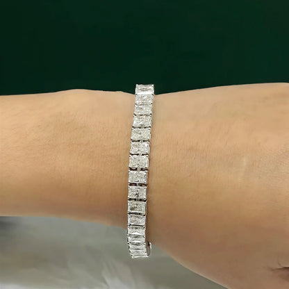 Pulsera de moissanita 3×5 mm corte brillante