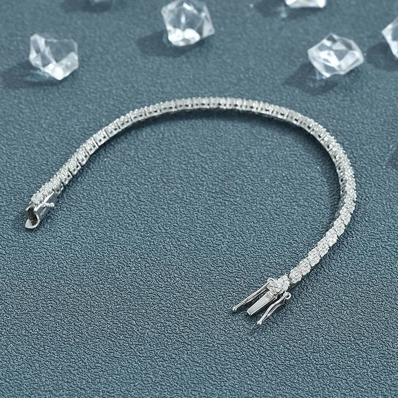 Pulsera de Platino PT950 con moissanita, para mujer