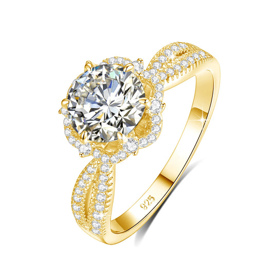 Anillo de moissanita